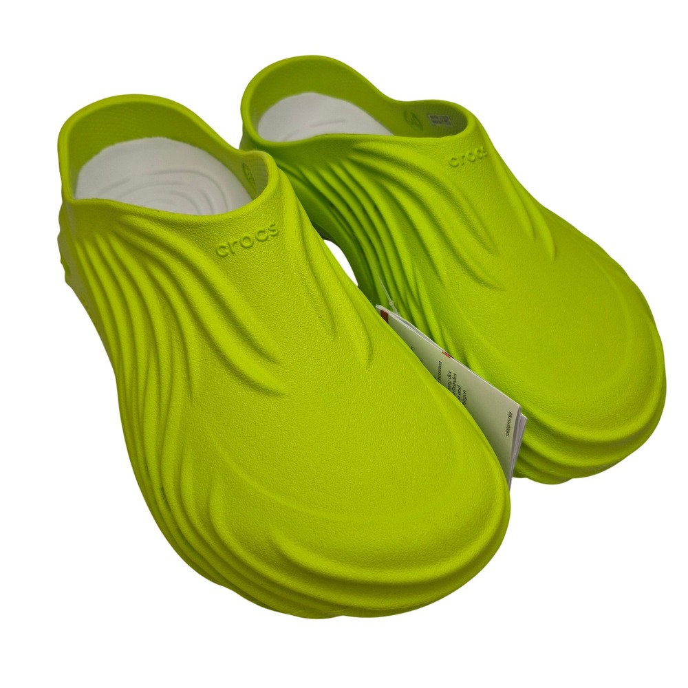 Crocs Echo Wave Clogs Lime Punch Green Men's Size 10 Shoes Sandals  Unisex